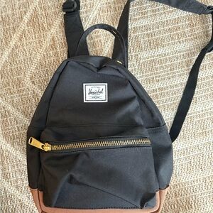 Herschel Supply Company Black and Tan Mini Backpack